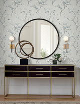 A-Street Prints Bliss Sky Blue Blossom Wallpaper