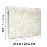 A-Street Prints Ermine Gold Abstract Wallpaper