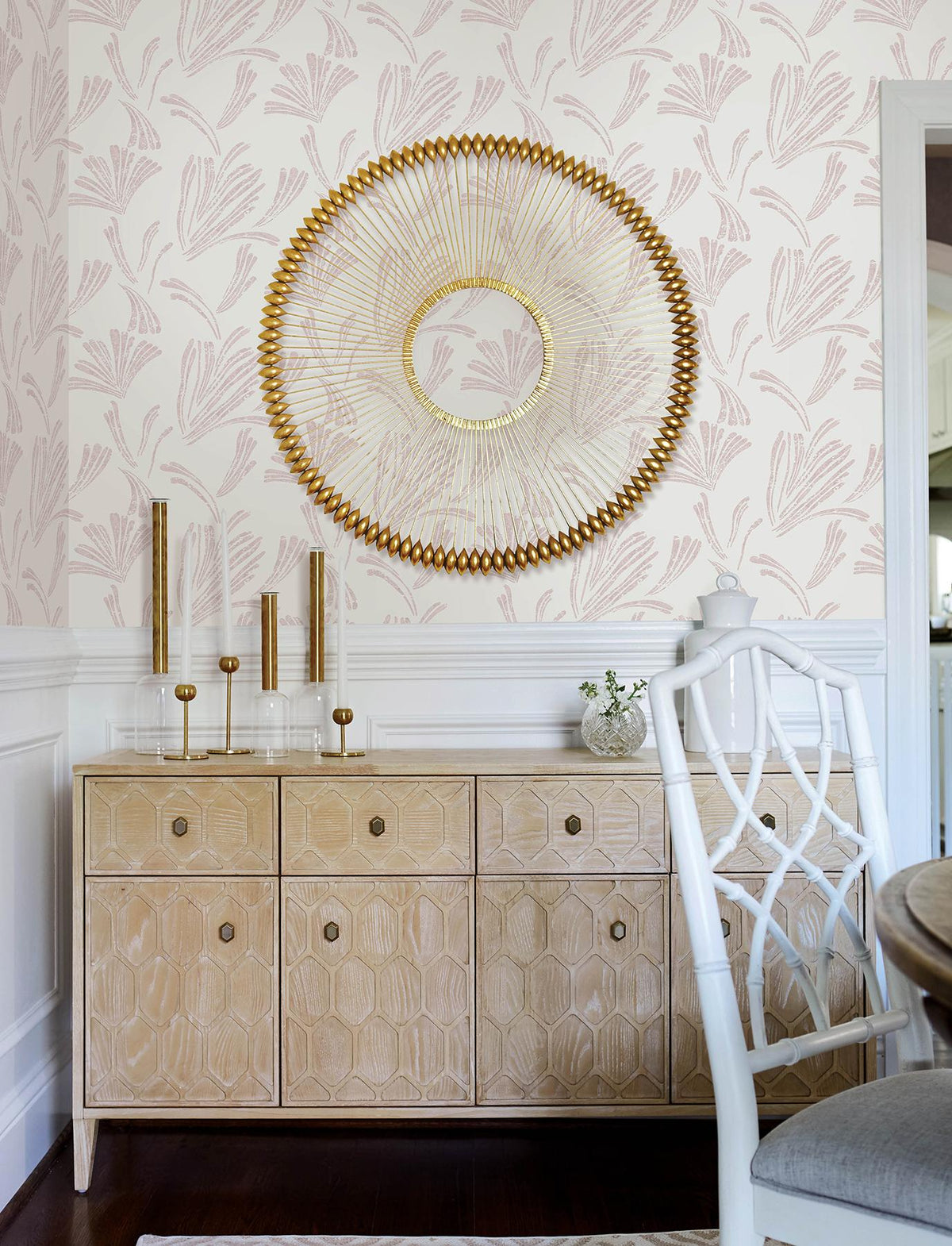 A-Street Prints Ermine Blush Abstract Wallpaper