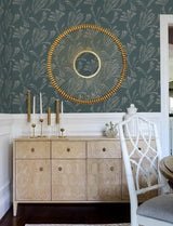 A-Street Prints Ermine Teal Abstract Wallpaper