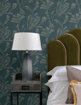 A-Street Prints Ermine Teal Abstract Wallpaper