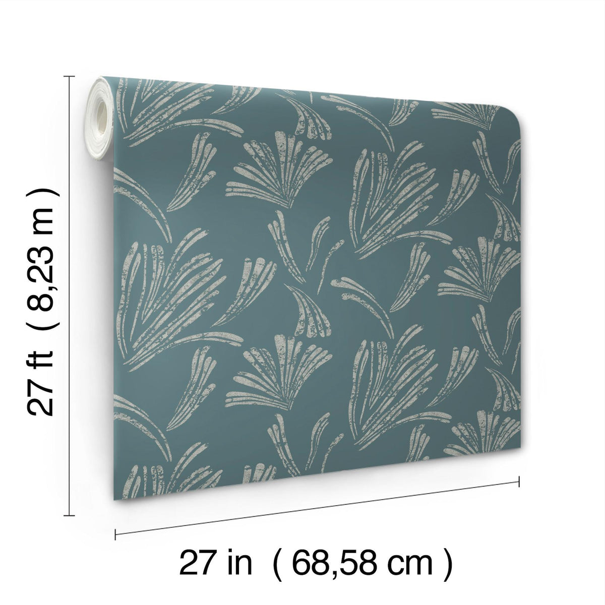 A-Street Prints Ermine Teal Abstract Wallpaper