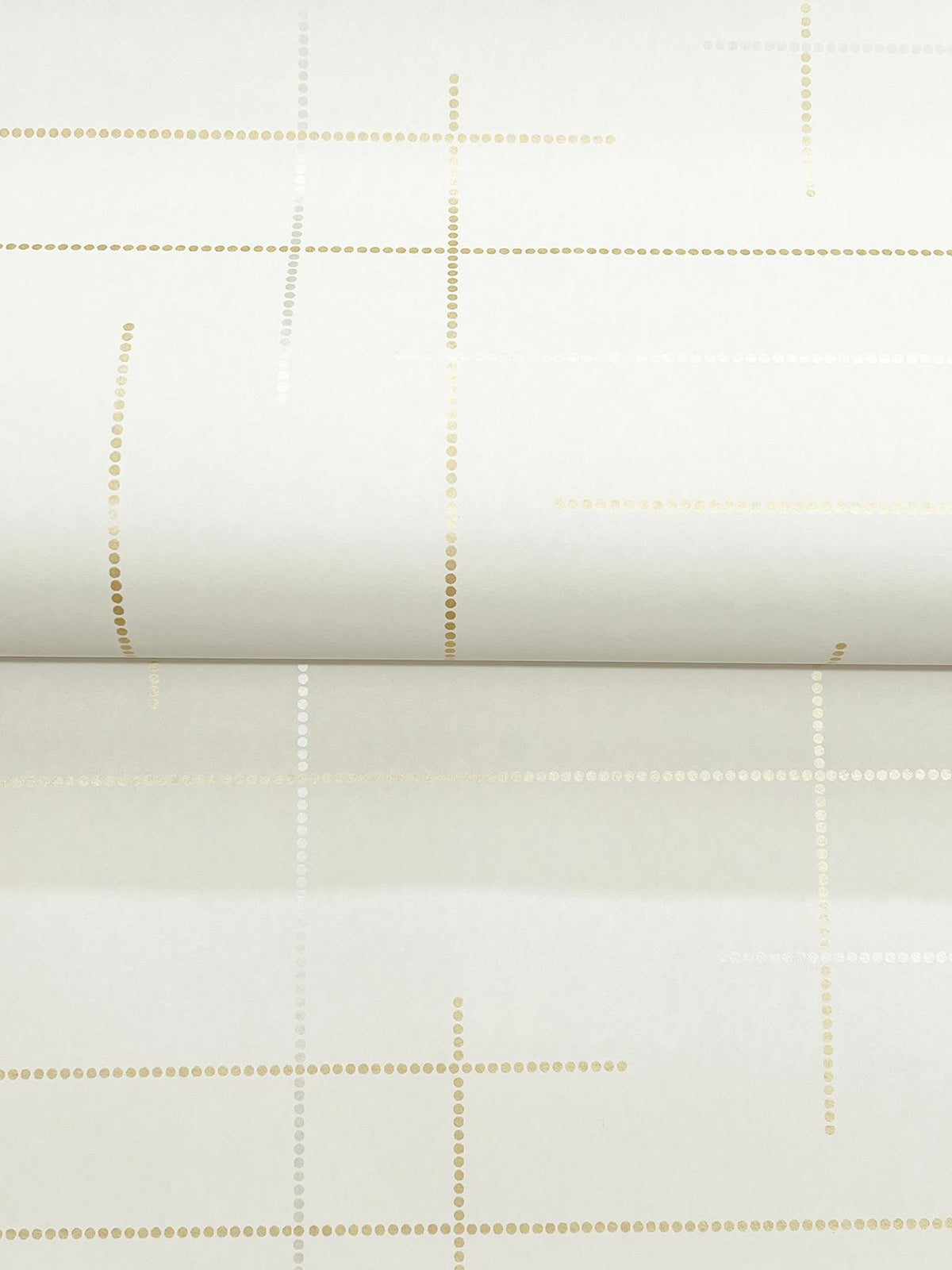 A-Street Prints Wylie Metallic Dotted Gridlines Wallpaper