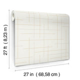 A-Street Prints Wylie Metallic Dotted Gridlines Wallpaper