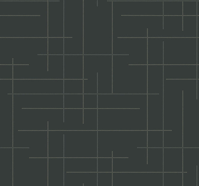 A-Street Prints Wylie Teal Dotted Gridlines Wallpaper