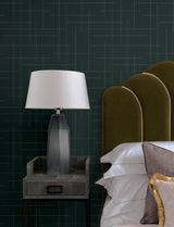 A-Street Prints Wylie Teal Dotted Gridlines Wallpaper