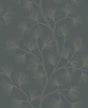 A-Street Prints Kismine Slate Botanical Trail Wallpaper