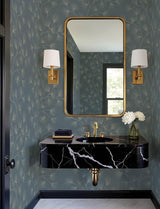 A-Street Prints Kismine Slate Botanical Trail Wallpaper