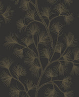 A-Street Prints Kismine Black Botanical Trail Wallpaper