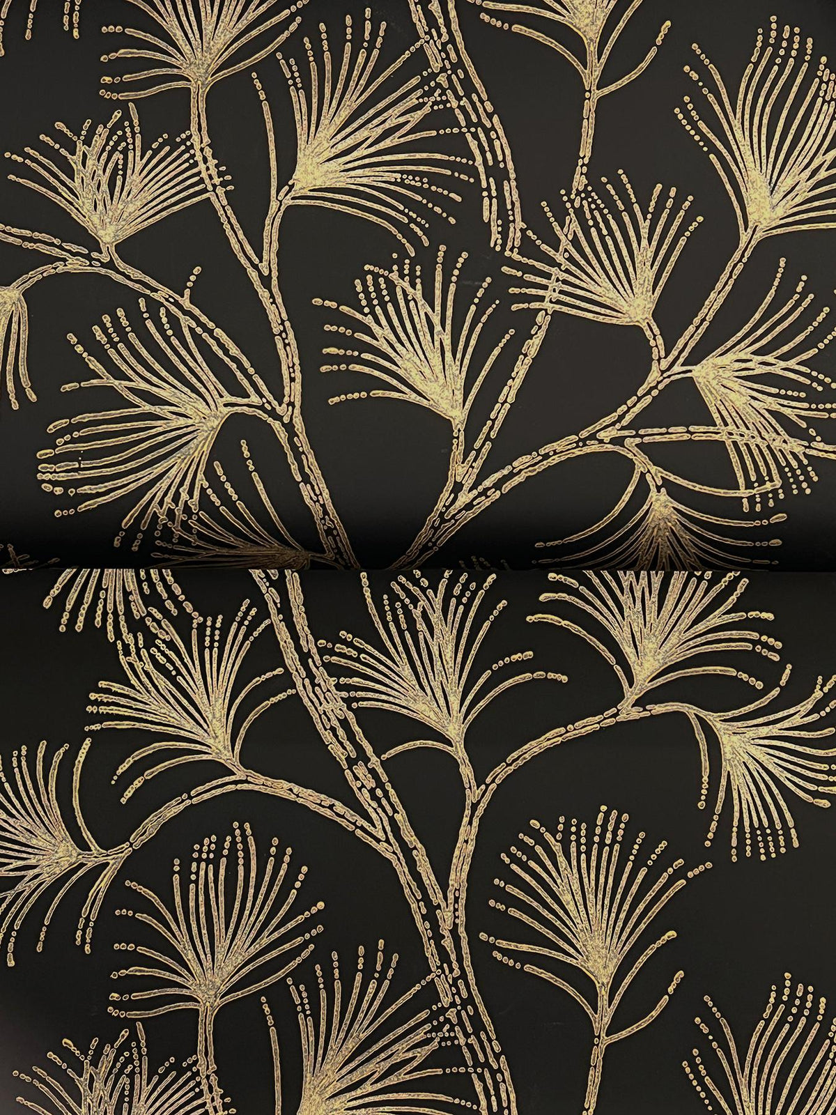 A-Street Prints Kismine Black Botanical Trail Wallpaper