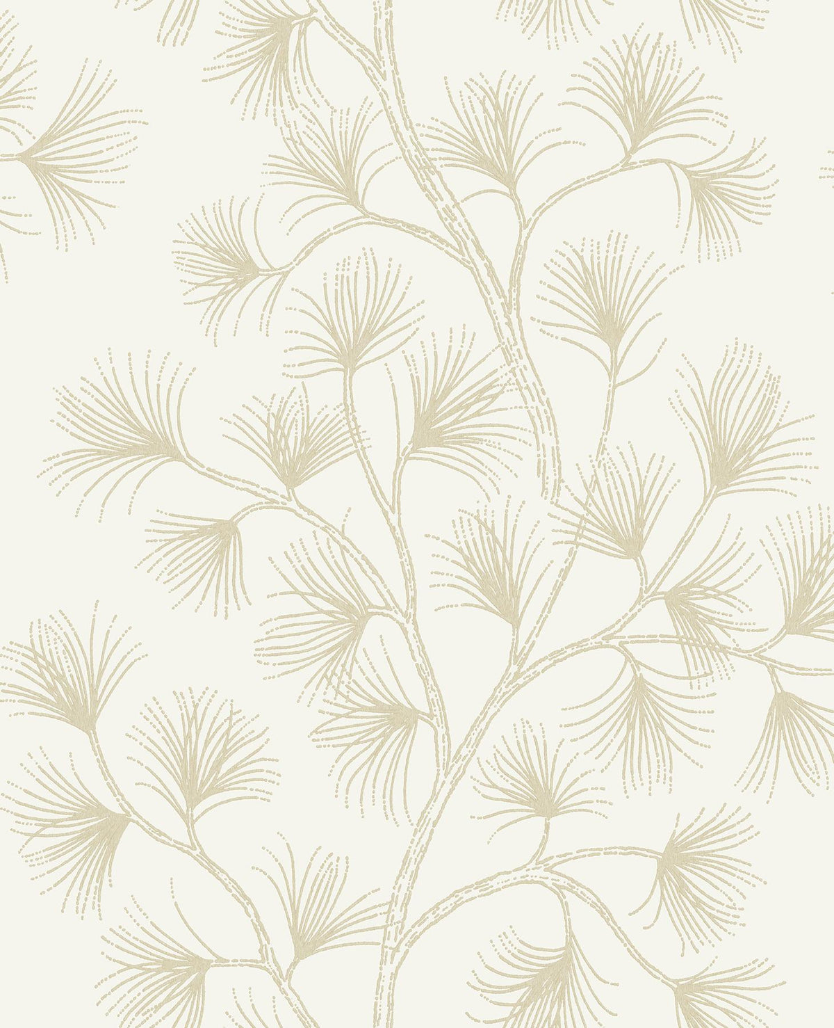 A-Street Prints Kismine Gold Botanical Trail Wallpaper