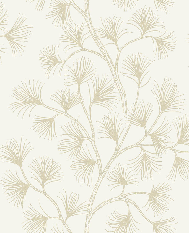 A-Street Prints Kismine Gold Botanical Trail Wallpaper