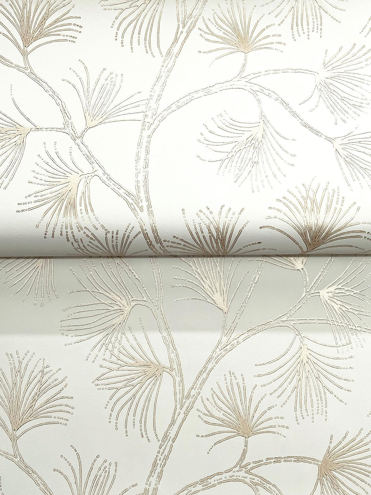 A-Street Prints Kismine Gold Botanical Trail Wallpaper