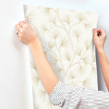 A-Street Prints Kismine Gold Botanical Trail Wallpaper