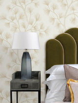 A-Street Prints Kismine Gold Botanical Trail Wallpaper