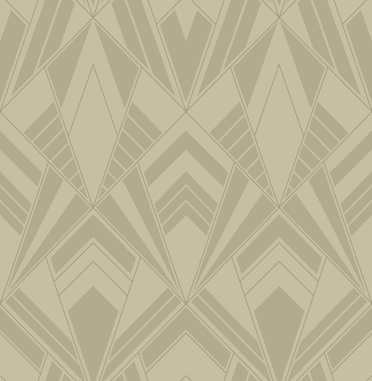 A-Street Prints Allenby Khaki Flocked Wallpaper