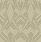 A-Street Prints Allenby Khaki Flocked Wallpaper