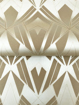 A-Street Prints Allenby Khaki Flocked Wallpaper