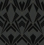 A-Street Prints Allenby Black Flocked Wallpaper