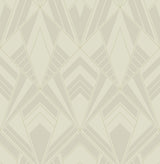 A-Street Prints Allenby Pearl Flocked Wallpaper