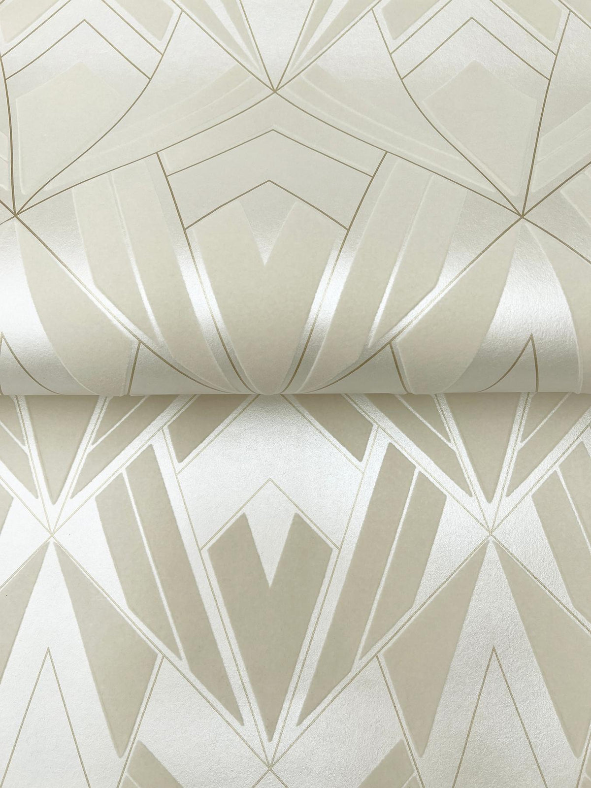 A-Street Prints Allenby Pearl Flocked Wallpaper