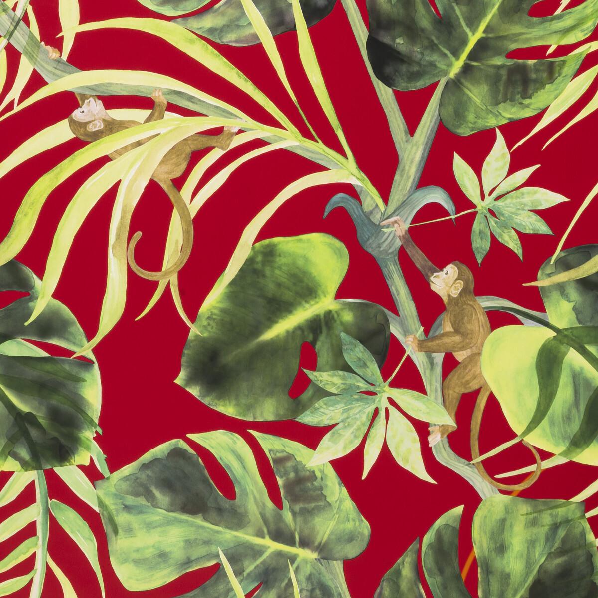 Clarke & Clarke MONKEY BUSINESS ROUGE Wallpaper
