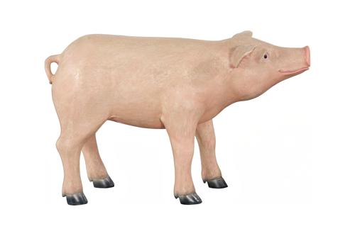 Phillips Collection Pig Sculpture Standing Gel Coat Accent
