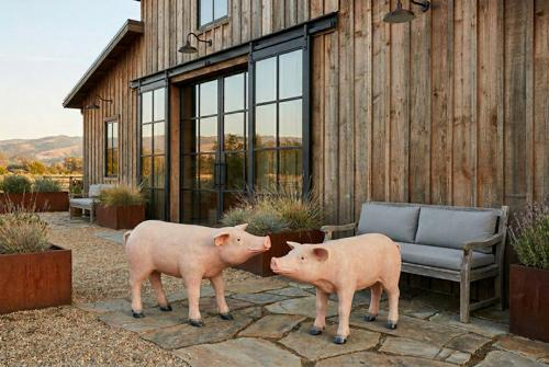 Phillips Collection Pig Sculpture Standing Gel Coat Accent