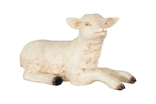 Phillips Collection Goat Sculpture Laying Gel Coat Accent