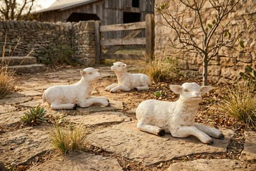 Phillips Collection Goat Sculpture Laying Gel Coat Accent