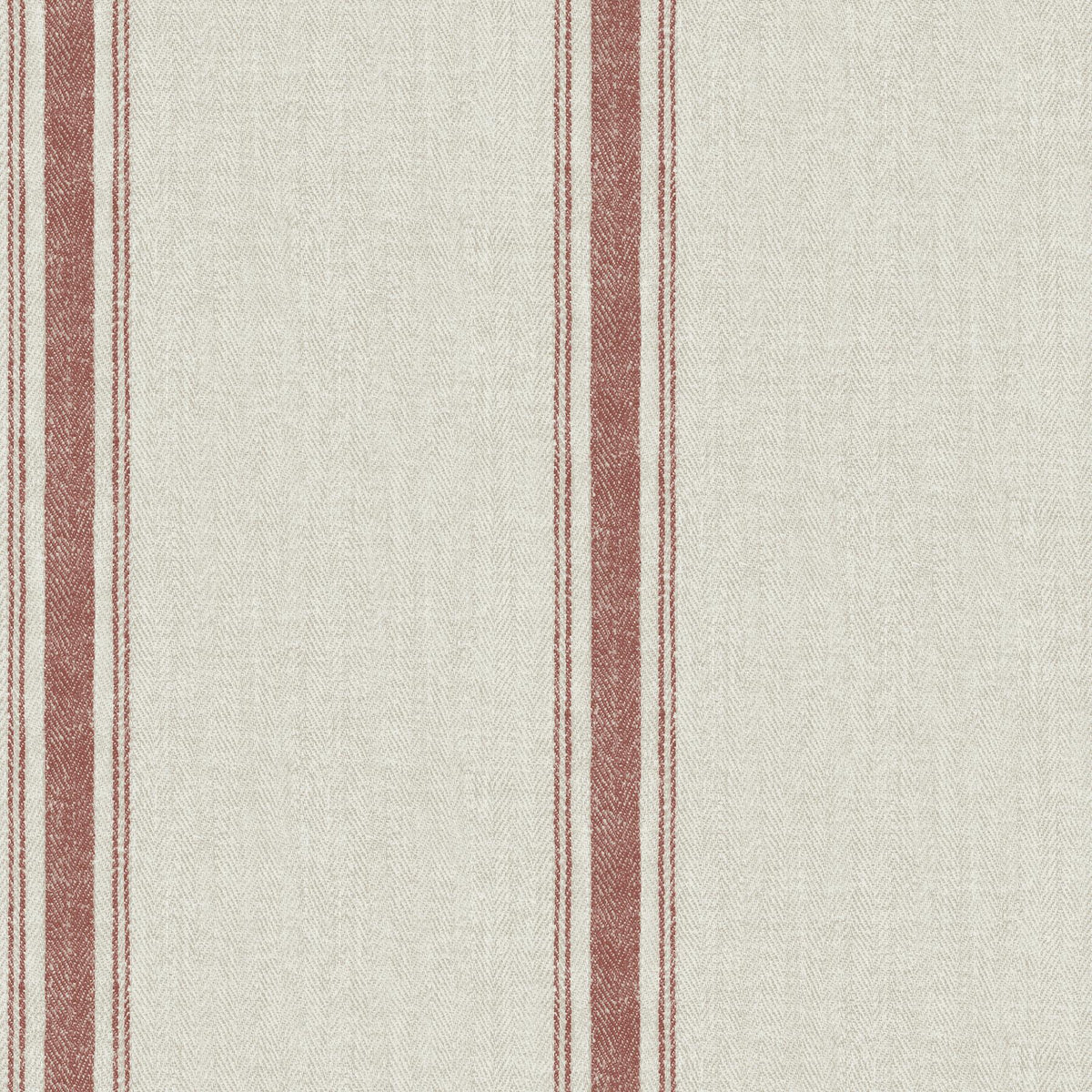 York Linette Red Fabric Stripe Wallpaper