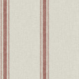 York Linette Red Fabric Stripe Wallpaper