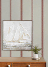 York Linette Red Fabric Stripe Wallpaper