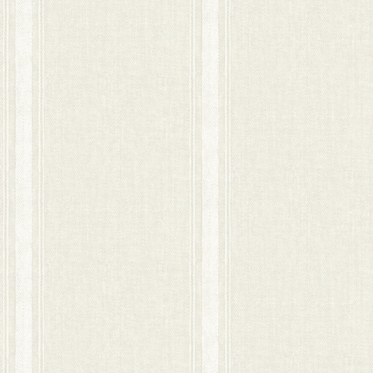 York Linette Cream Fabric Stripe Wallpaper