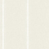 York Linette Cream Fabric Stripe Wallpaper