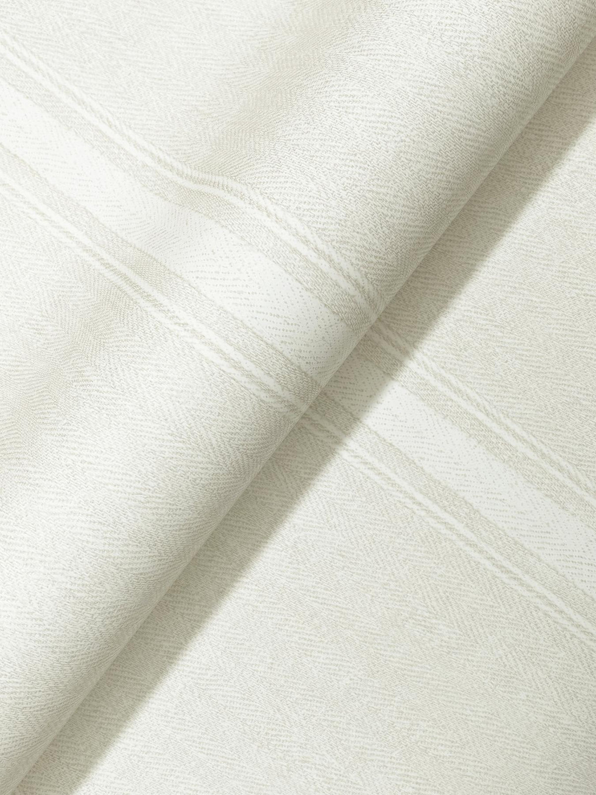York Linette Cream Fabric Stripe Wallpaper