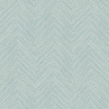 York Caladesi Aqua Linen Chevron Wallpaper