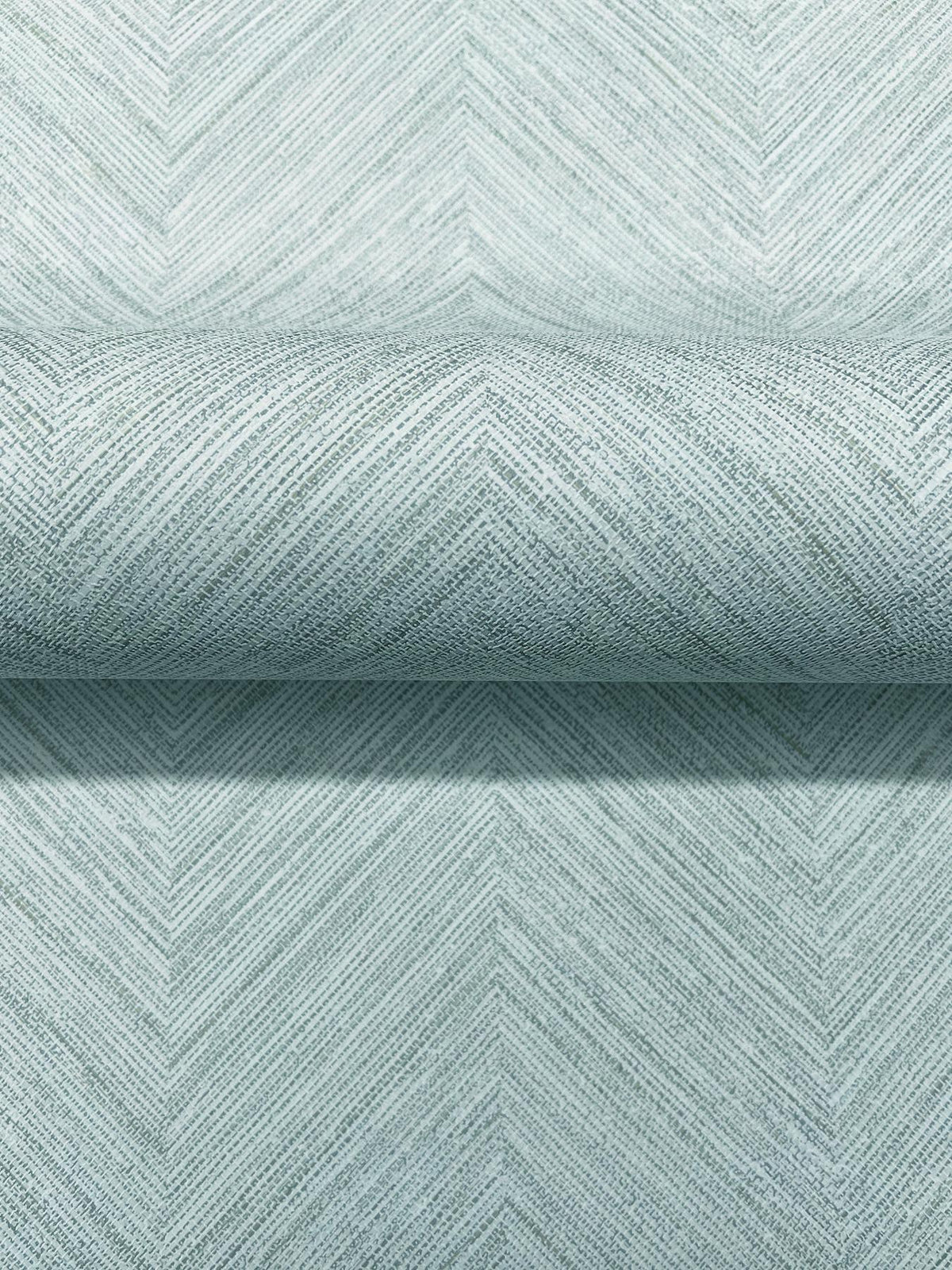 York Caladesi Aqua Linen Chevron Wallpaper