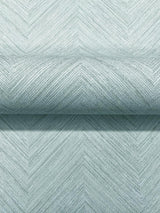 York Caladesi Aqua Linen Chevron Wallpaper