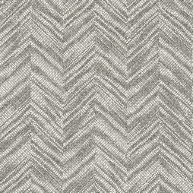 York Caladesi Dark Grey Linen Chevron Wallpaper