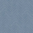 York Caladesi Blue Linen Chevron Wallpaper