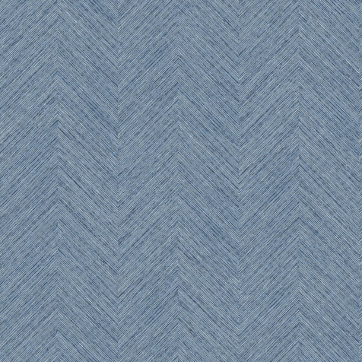 York Caladesi Blue Linen Chevron Wallpaper