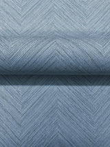 York Caladesi Blue Linen Chevron Wallpaper
