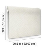 York Caladesi Light Grey Linen Chevron Wallpaper