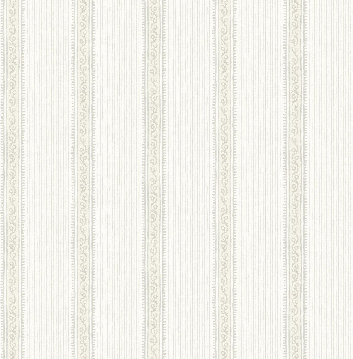 York Mandevilla Beige Vine Stripe Wallpaper