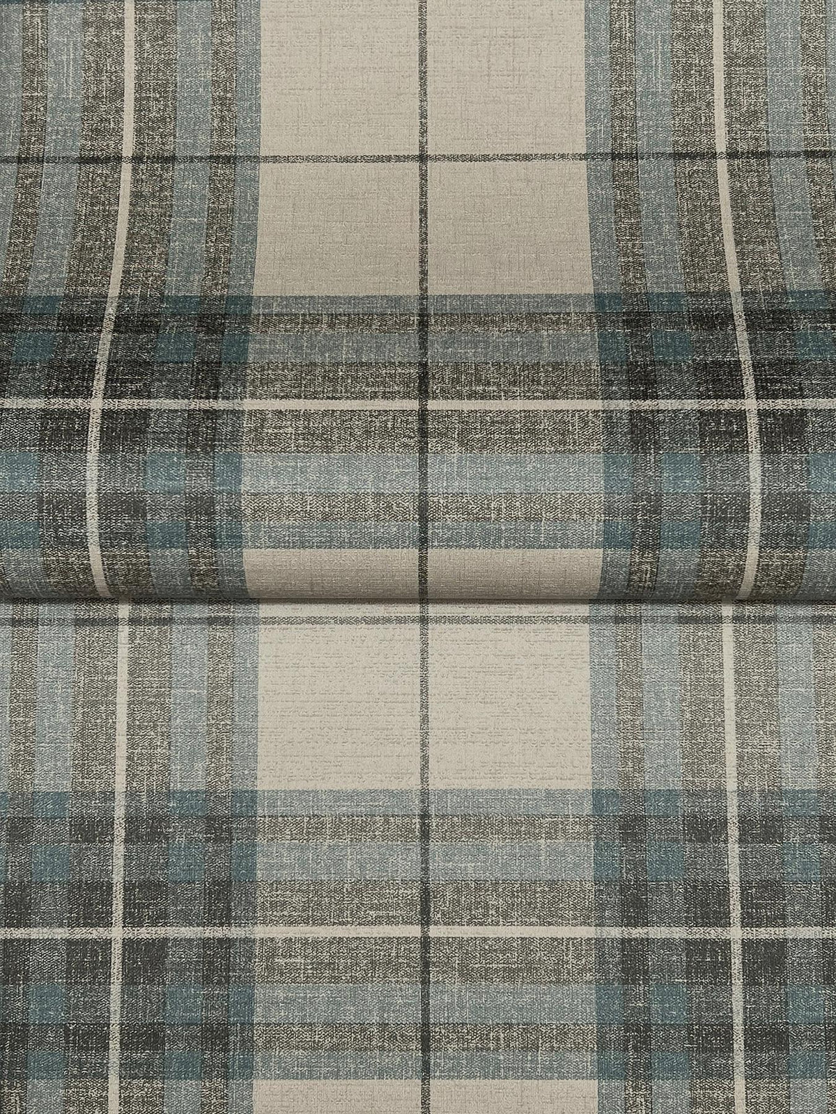 York Cabin Check Teal Plaid Wallpaper