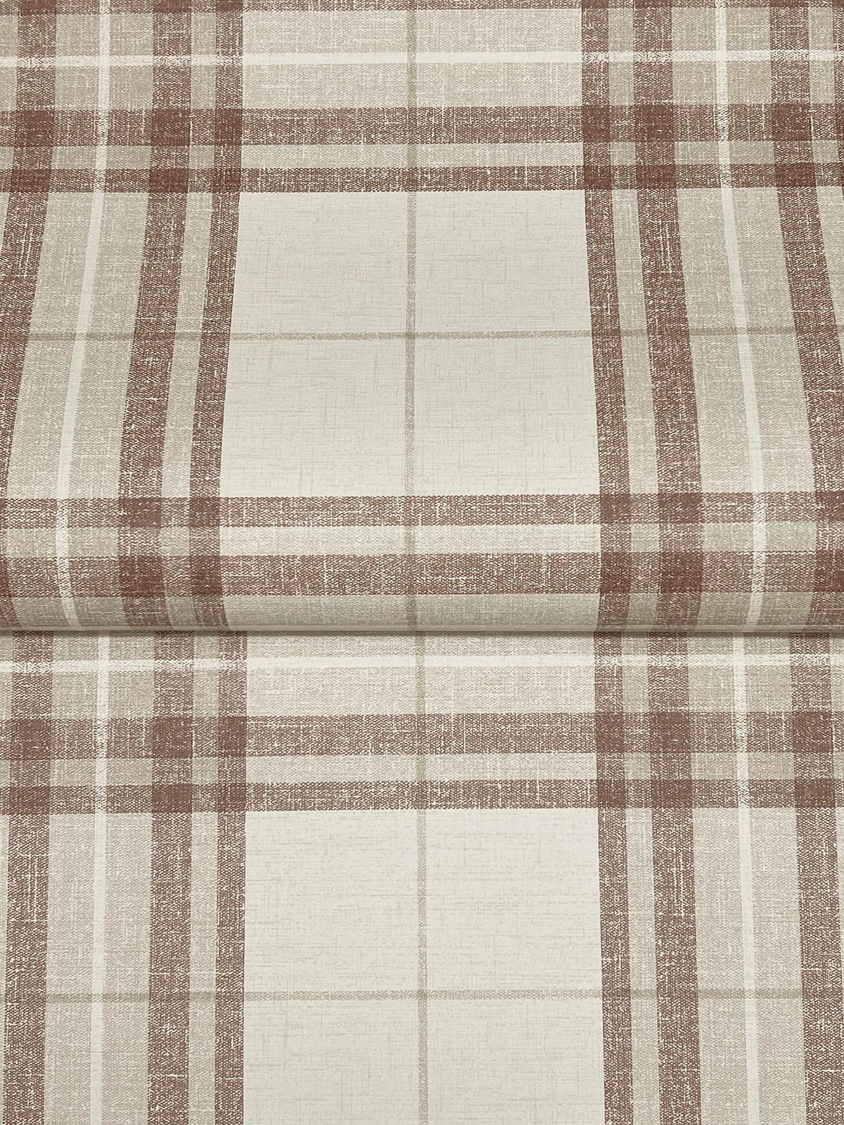 York Cabin Check Rust Plaid Wallpaper