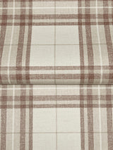 York Cabin Check Rust Plaid Wallpaper