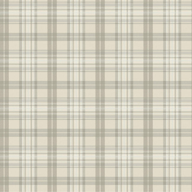 York Austin Beige Plaid Wallpaper
