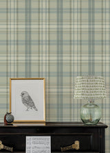 York Austin Sage Plaid Wallpaper